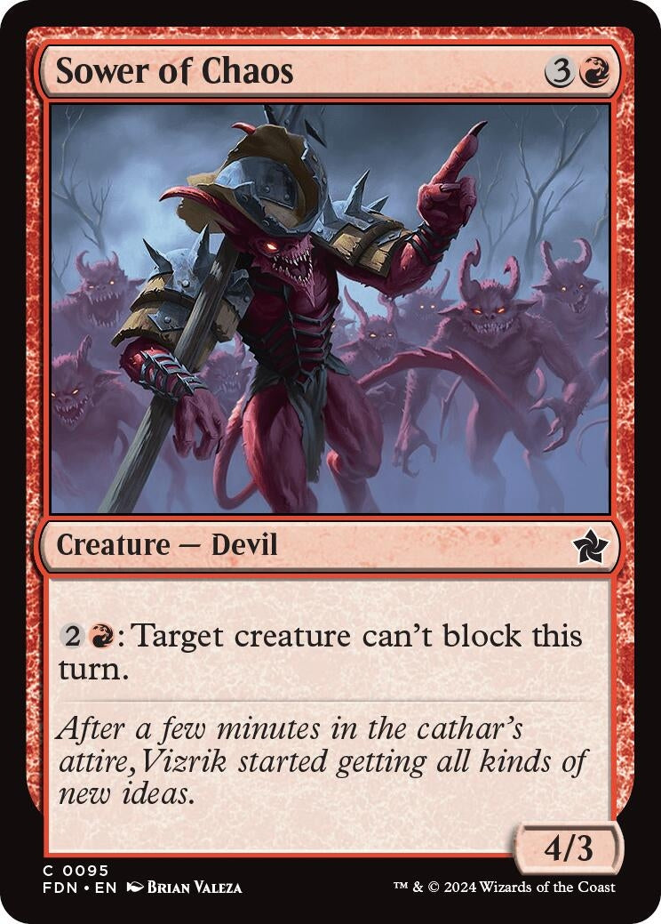 Image for Sower of Chaos (95) (FDN) - Magic: The Gathering