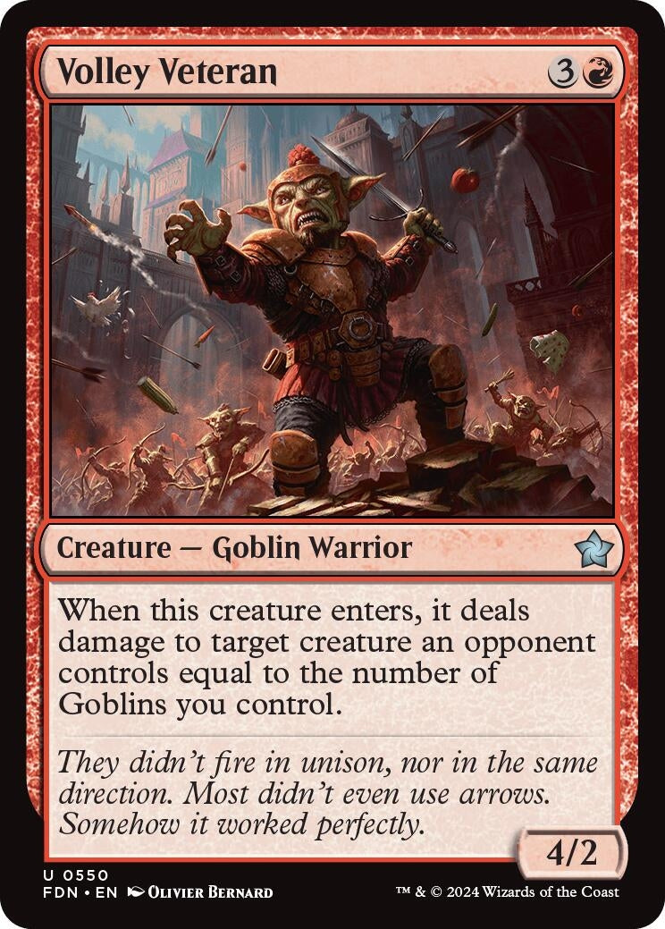 Image for Volley Veteran (550) (FDN) - Magic: The Gathering