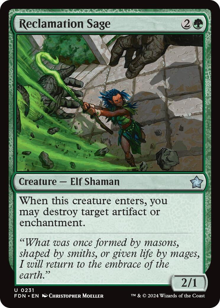 Image for Reclamation Sage (231) (FDN) - Magic: The Gathering