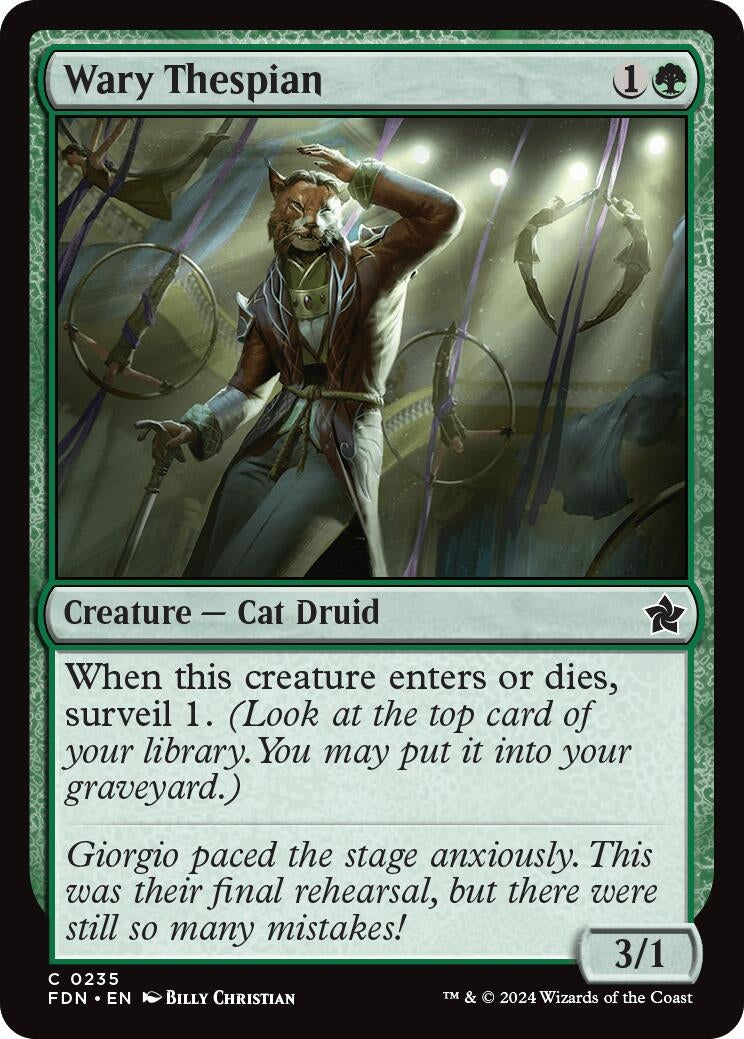 Image for Wary Thespian (235) (FDN) - Magic: The Gathering