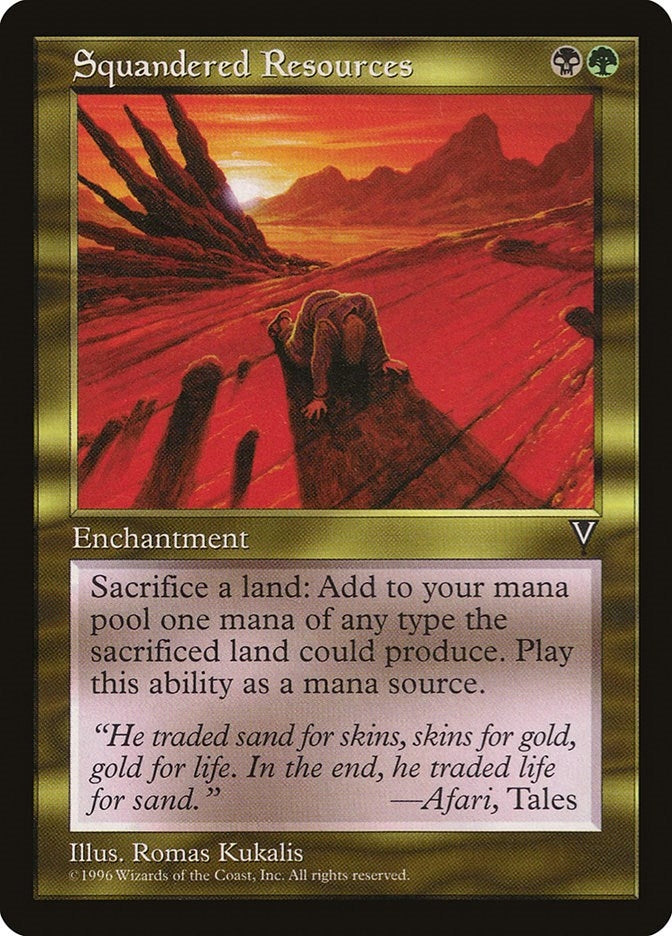 Image for Squandered Resources (VIS) - Magic: The Gathering