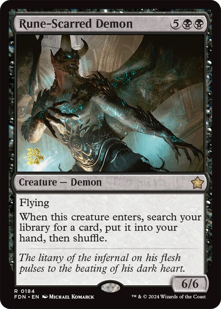 Image for Rune-Scarred Demon (184) (PRE) - Magic: The Gathering