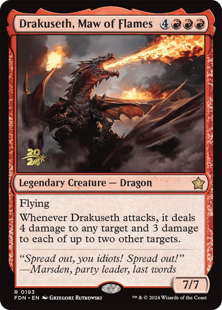 Image for Drakuseth, Maw of Flames (FDN) (193) (PRE) - Magic: The Gathering