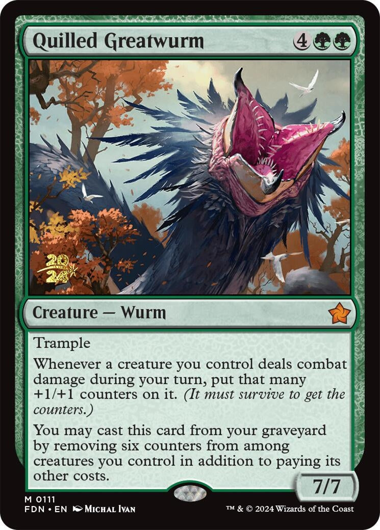Image for Quilled Greatwurm (111) (PRE) - Magic: The Gathering