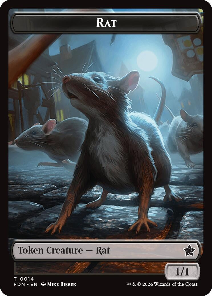 Image for Rat (0014) // Zombie Double-Sided Token (14 // 15) (FDN) - Magic: The Gathering