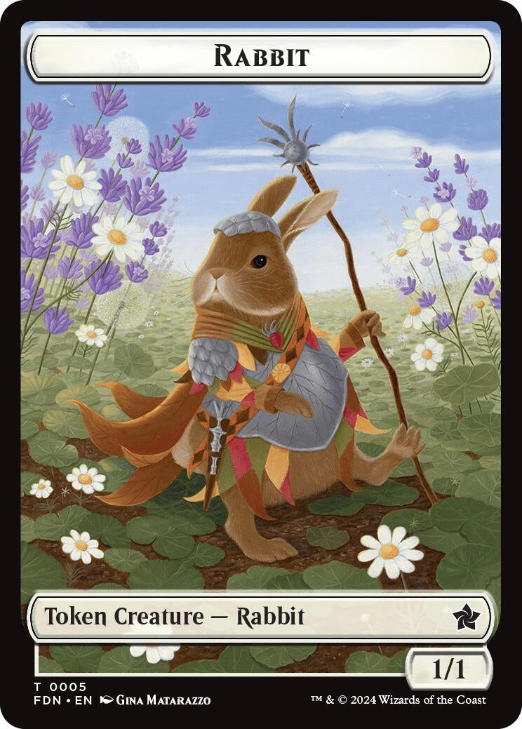 Image for Rabbit // Soldier Double-Sided Token (5 // 6) (FDN) - Magic: The Gathering