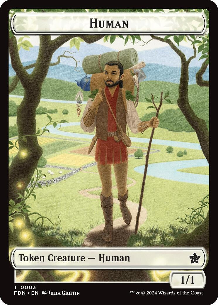 Image for Human // Knight Double-Sided Token (3 // 4) (FDN) - Magic: The Gathering