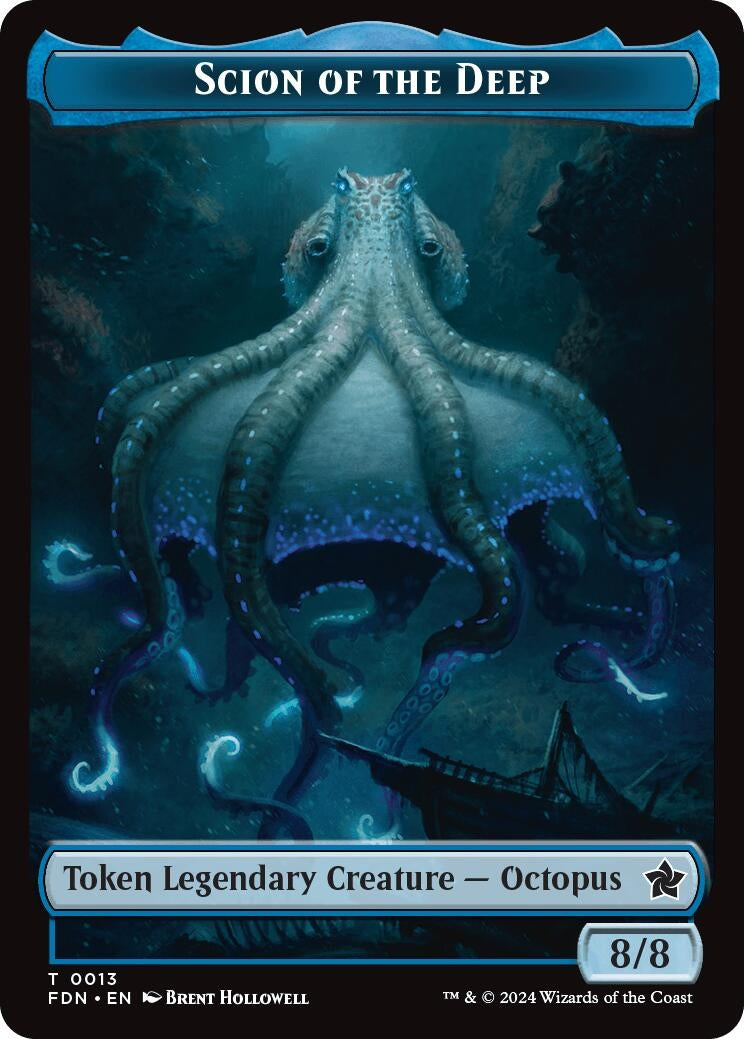 Image for Scion of the Deep // Koma's Coil Doubled-Sided Token (13 // 11) (FDN) - Magic: The Gathering