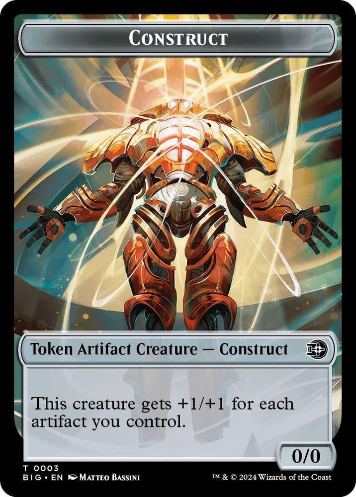 Image for Construct Token // Plot Token Double-Sided Token (3 // 20) (BIG) - Magic: The Gathering