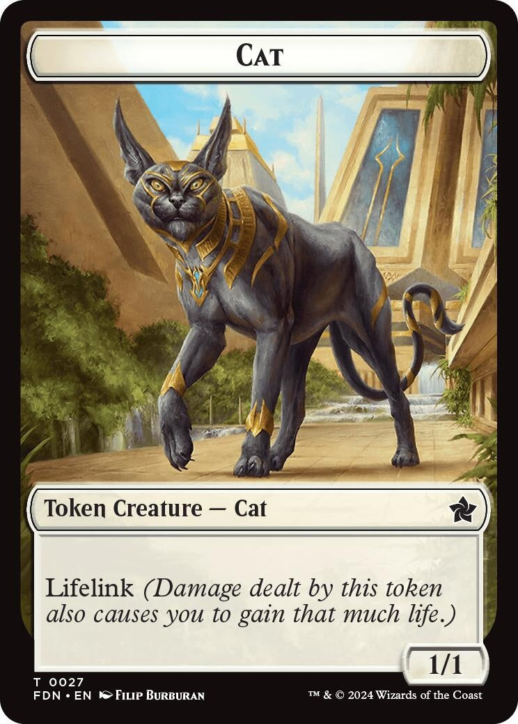 Image for Cat (0027) // Phyrexian Goblin Double-Sided Token (27 // 31) (FDN) - Magic: The Gathering