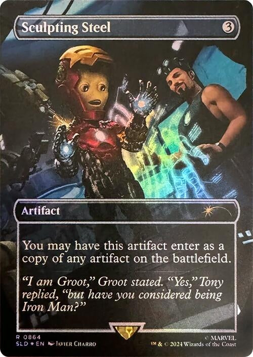 Image for Sculpting Steel (Rainbow Foil) (864) (SLD) - Magic: The Gathering