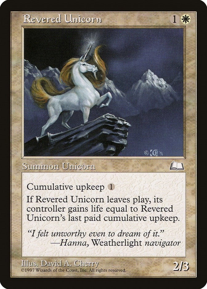 Image for Revered Unicorn (WTH) - Magic: The Gathering