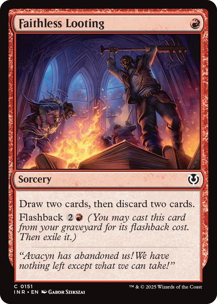 Image for Faithless Looting (151) (INR) - Magic: The Gathering