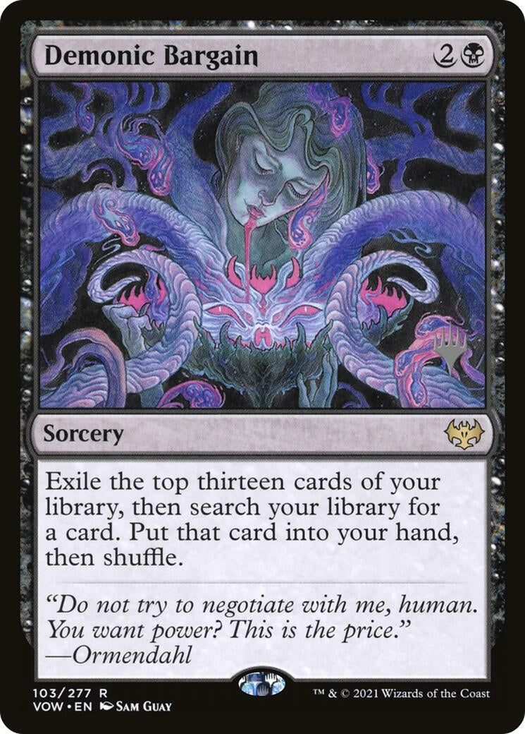 Image for Demonic Bargain (103) (PPDSK) - Magic: The Gathering