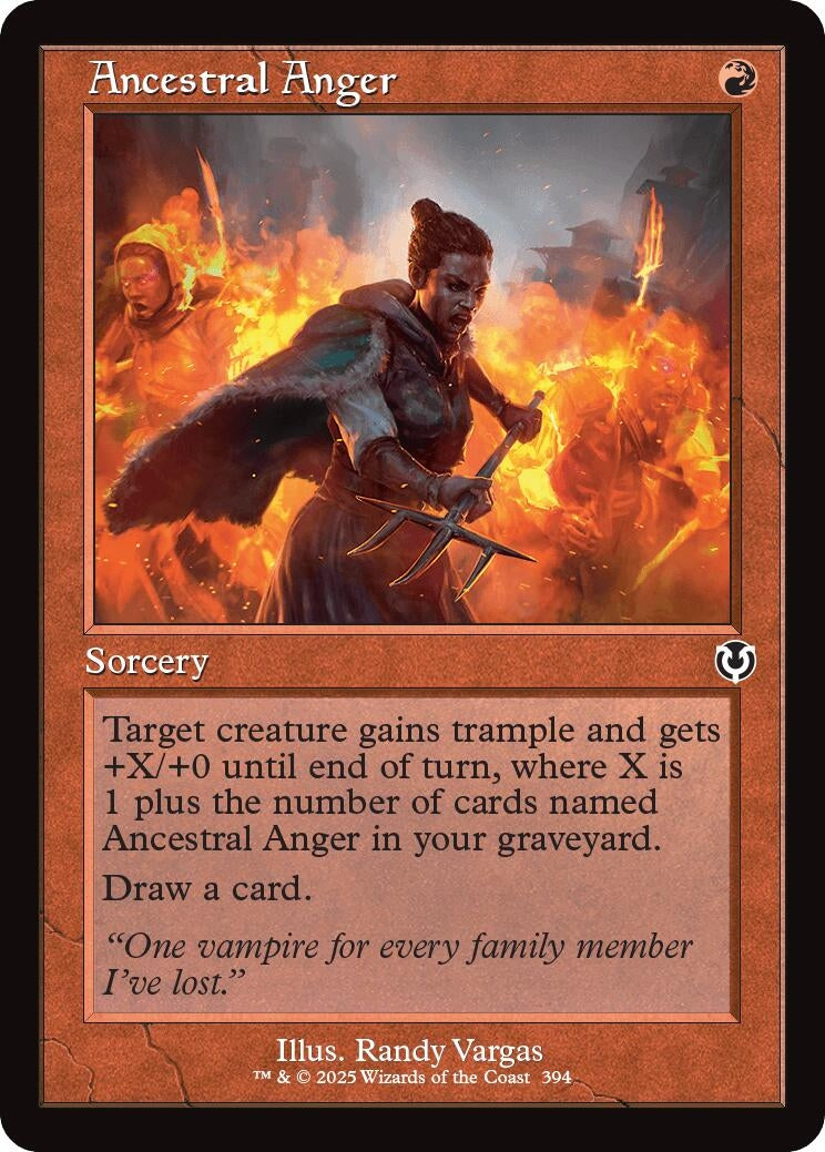 Image for Ancestral Anger (Retro Frame) (394) (INR) - Magic: The Gathering