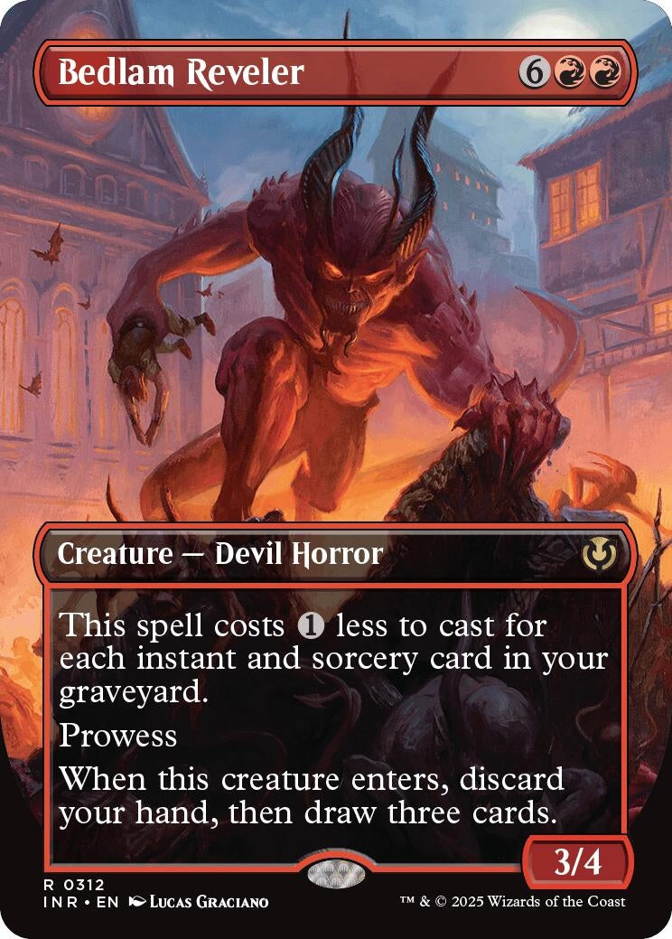 Image for Bedlam Reveler (Borderless) (312) (INR) - Magic: The Gathering