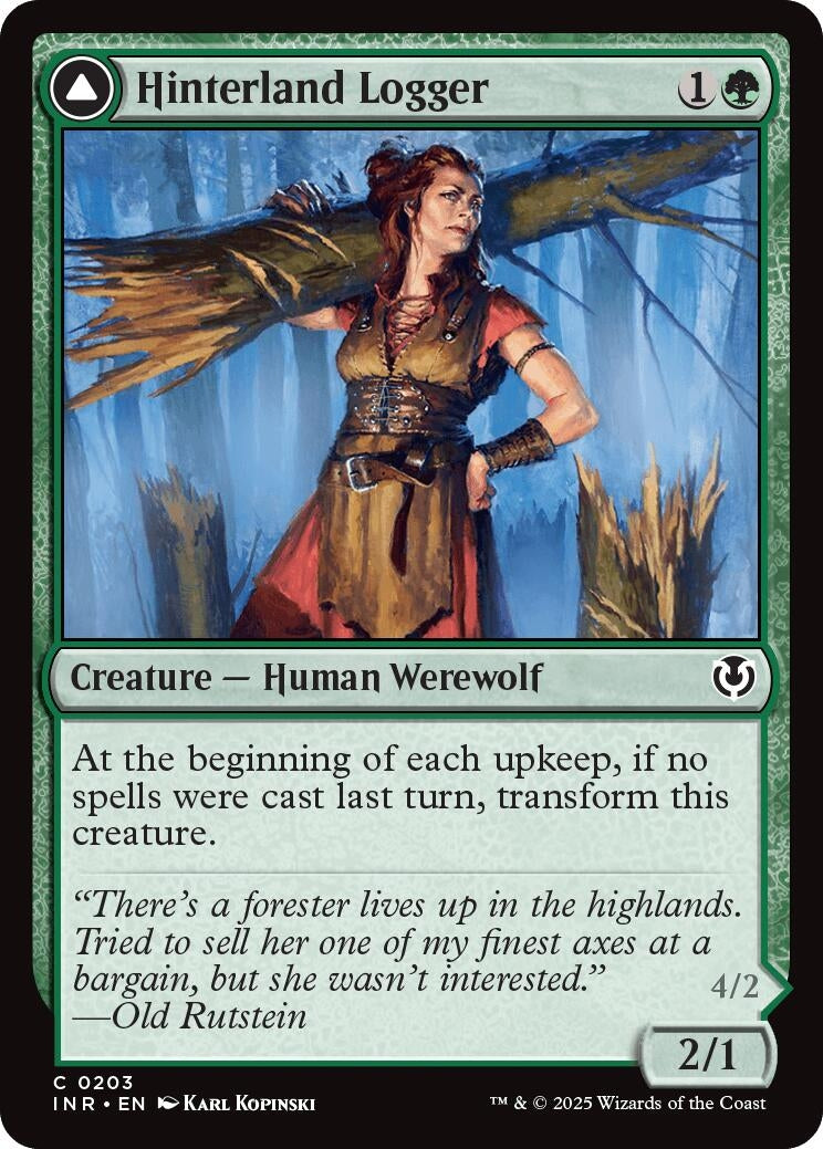 Image for Hinterland Logger (203) (INR) - Magic: The Gathering