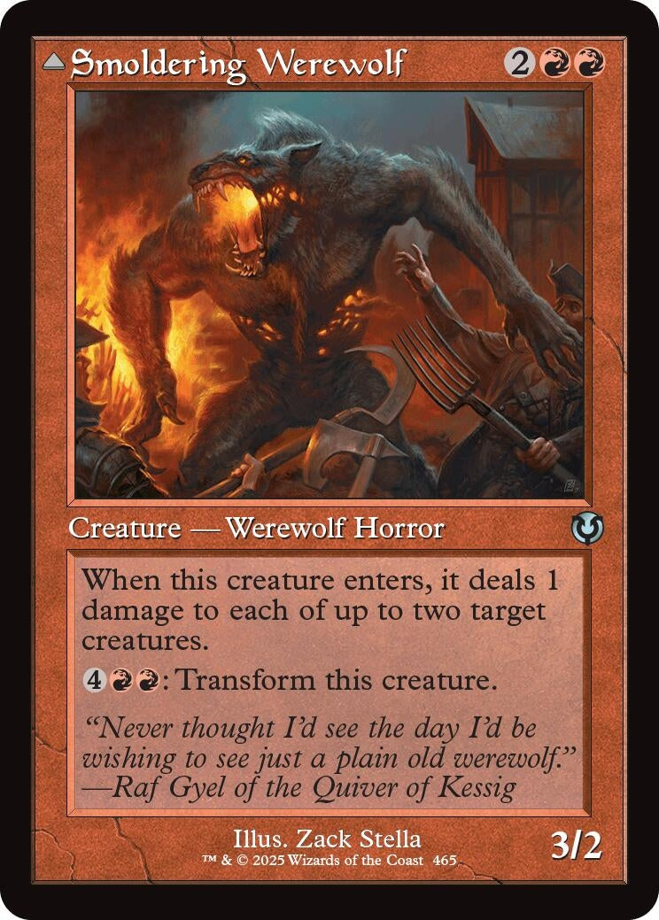 Image for Smoldering Werewolf (Retro Frame) (465) (INR) - Magic: The Gathering