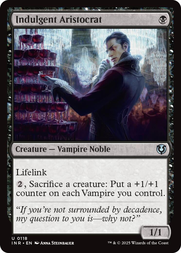 Image for Indulgent Aristocrat (118) (INR) - Magic: The Gathering