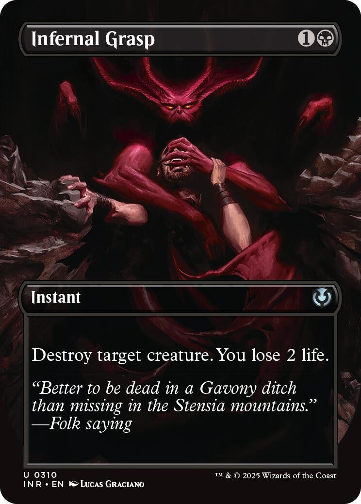Image for Infernal Grasp (Borderless) (310) (INR) - Magic: The Gathering