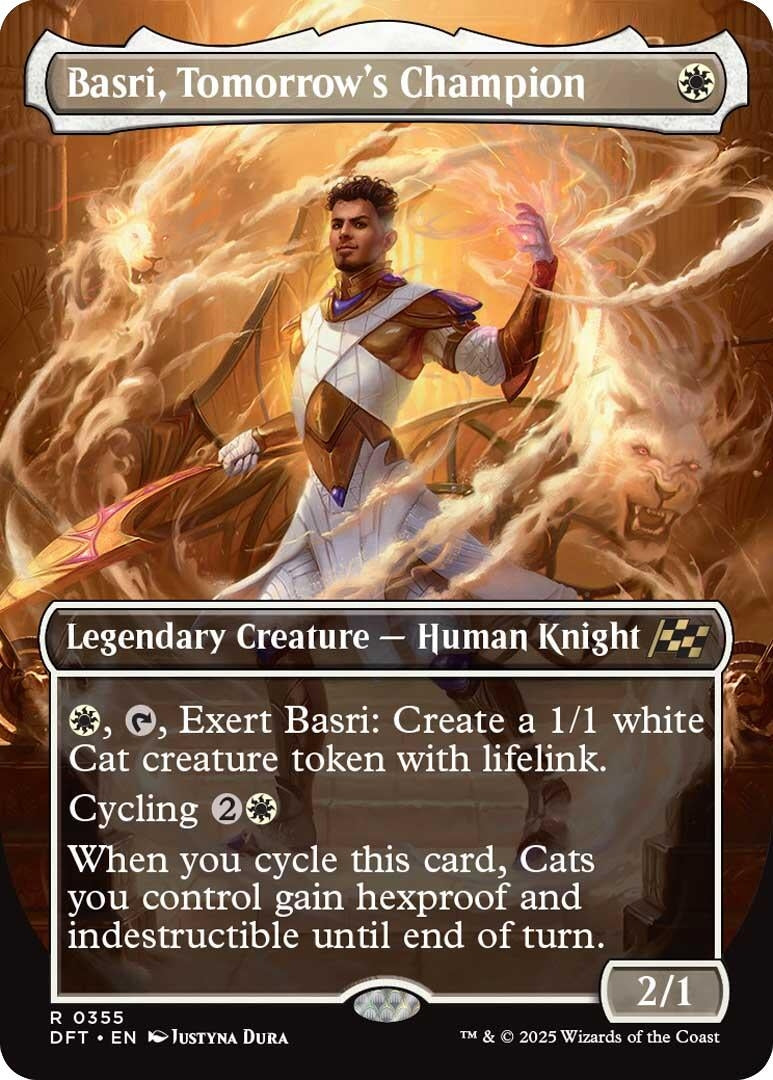 Image for Basri, Tomorrow's Champion (Borderless) (355) (DFT) - Magic: The Gathering