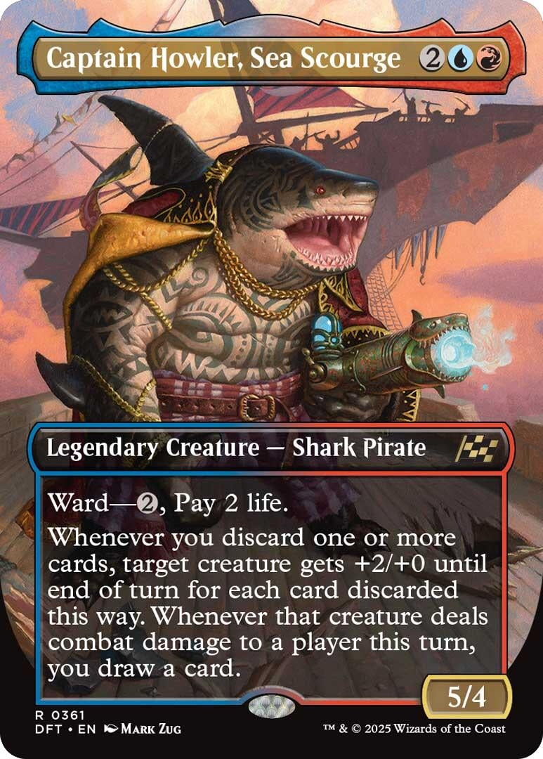 Image for Captain Howler, Sea Scourge (Borderless) (361) (DFT) - Magic: The Gathering