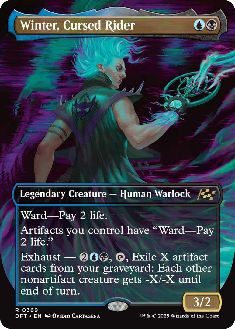 Image for Winter, Cursed Rider (Borderless) (369) (DFT) - Magic: The Gathering