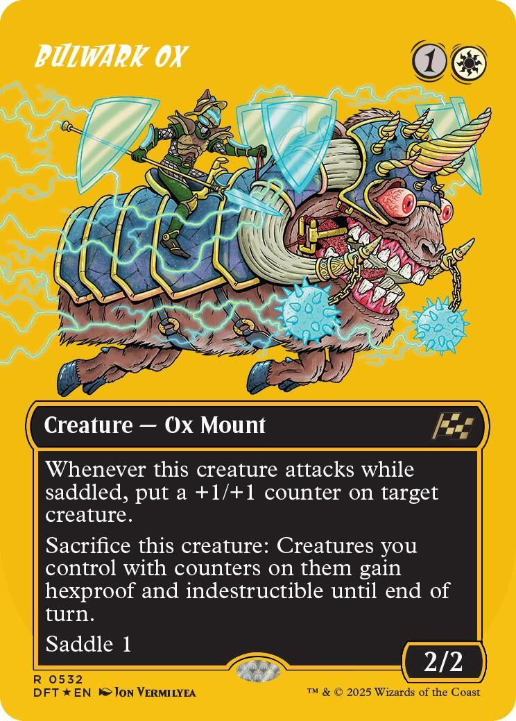 Image for Bulwark Ox (Borderless) (First-Place Foil) (532) (DFT) - Magic: The Gathering
