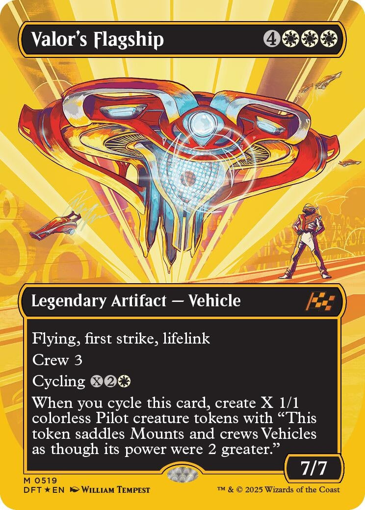 Image for Valor's Flagship (Borderless) (First-Place Foil) (519) (DFT) - Magic: The Gathering