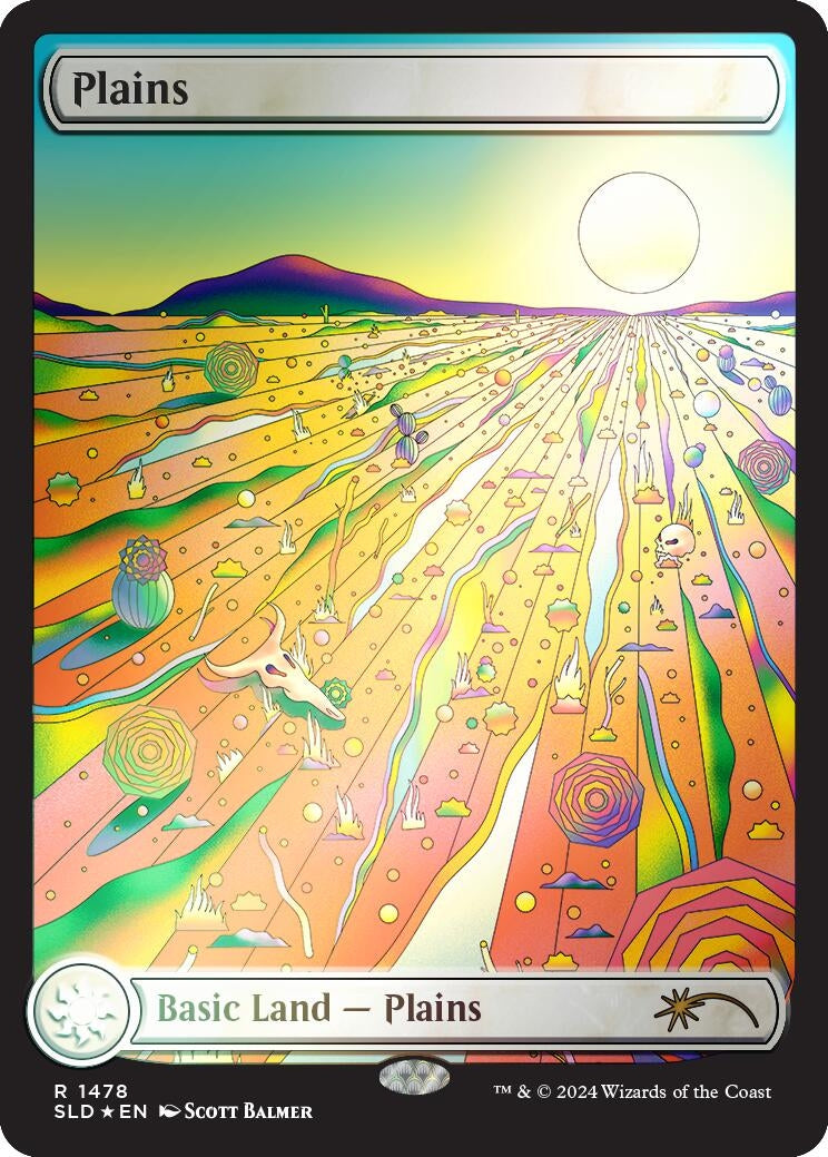 Image for Plains (1478) (Rainbow Foil) (1478) (SLD) - Magic: The Gathering