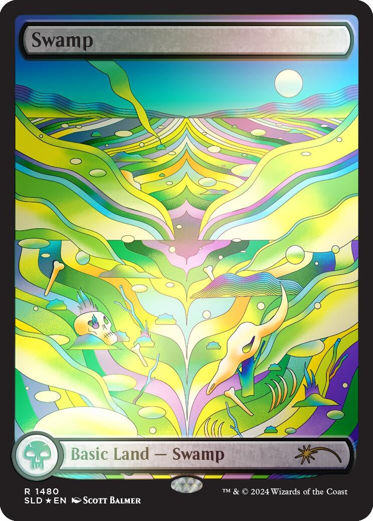 Image for Swamp (1480) (Rainbow Foil) (1480) (SLD) - Magic: The Gathering