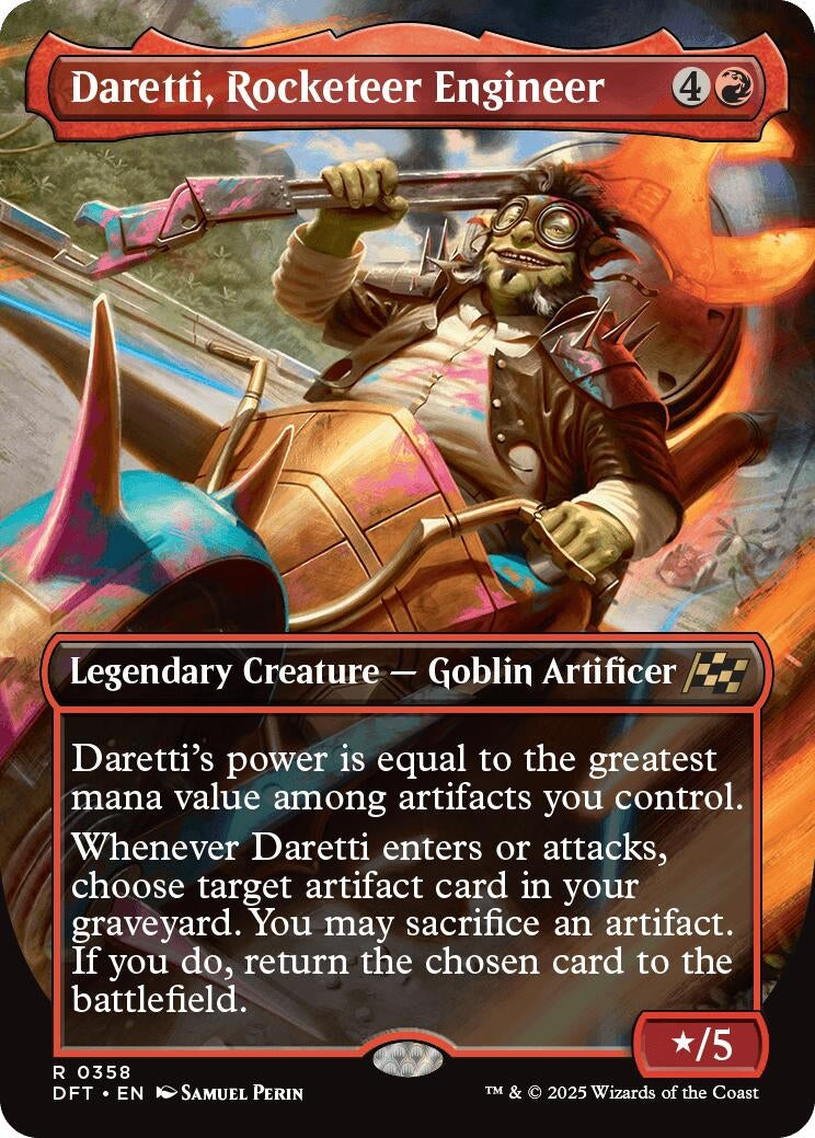 Image for Daretti, Rocketeer Engineer (Borderless) (358) (DFT) - Magic: The Gathering
