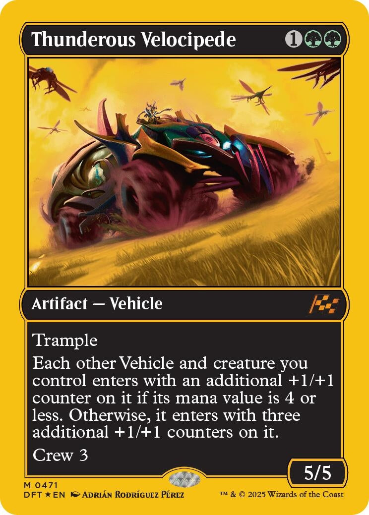 Image for Thunderous Velocipede (First-Place Foil) (471) (DFT) - Magic: The Gathering