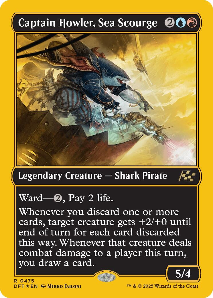 Image for Captain Howler, Sea Scourge (First-Place Foil) (475) (DFT) - Magic: The Gathering