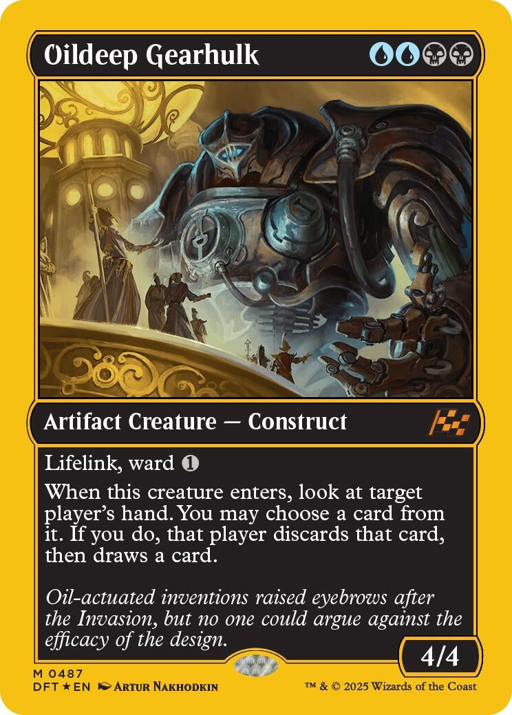 Image for Oildeep Gearhulk (First-Place Foil) (487) (DFT) - Magic: The Gathering