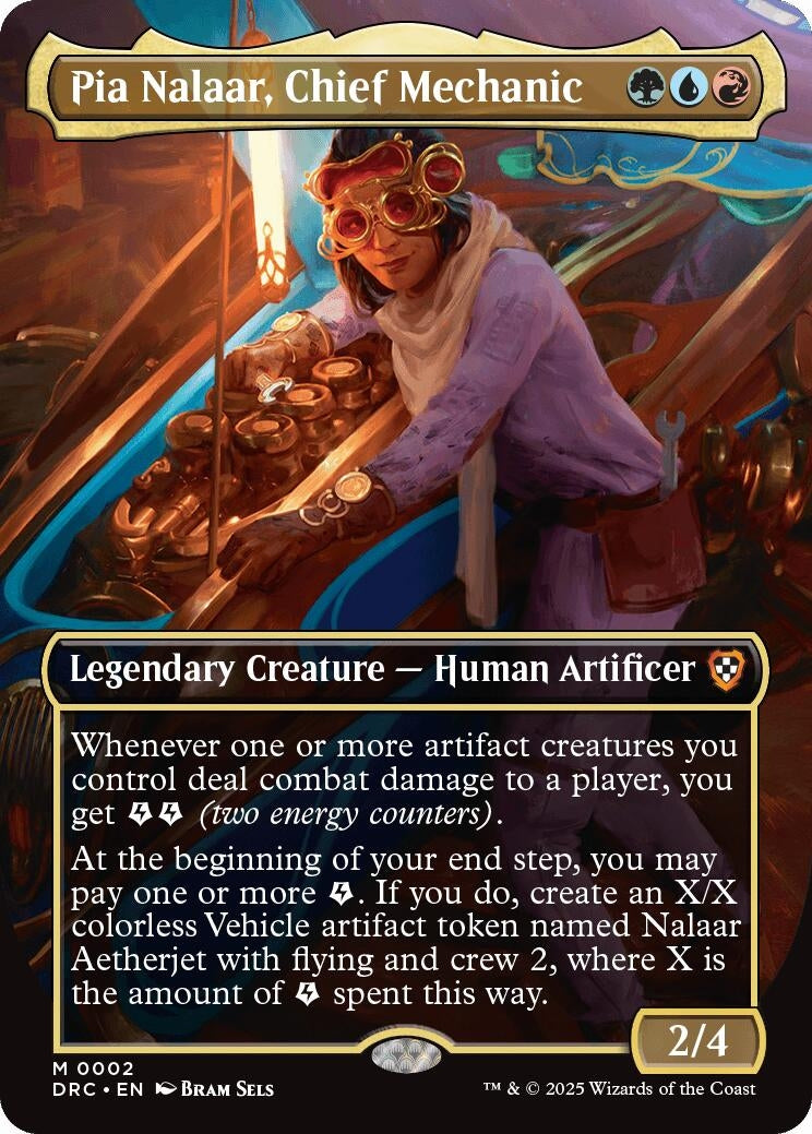 Image for Pia Nalaar, Chief Mechanic (Borderless) (2) (DRC) - Magic: The Gathering