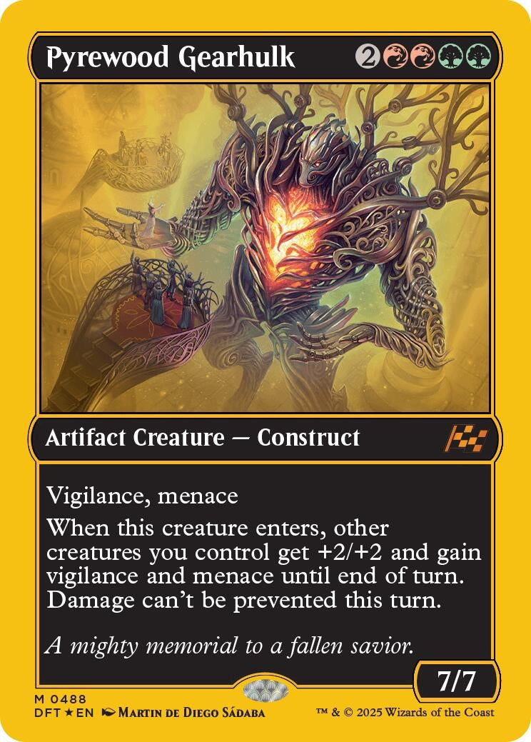 Image for Pyrewood Gearhulk (First-Place Foil) (488) (DFT) - Magic: The Gathering