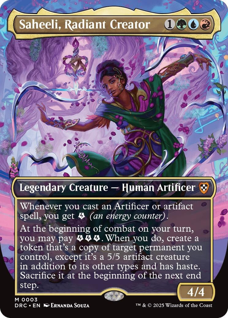 Image for Saheeli, Radiant Creator (Borderless) (3) (DRC) - Magic: The Gathering