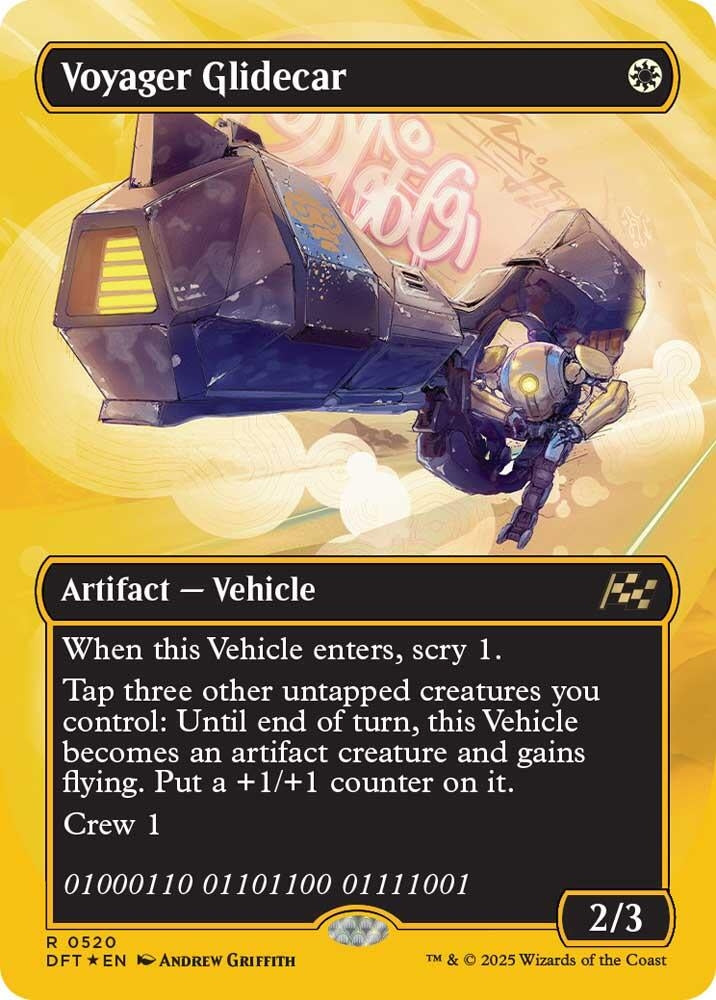 Image for Voyager Glidecar (Borderless) (First-Place Foil) (520) (DFT) - Magic: The Gathering