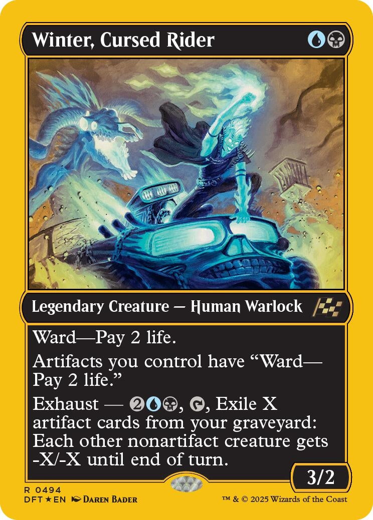 Image for Winter, Cursed Rider (First-Place Foil) (494) (DFT) - Magic: The Gathering