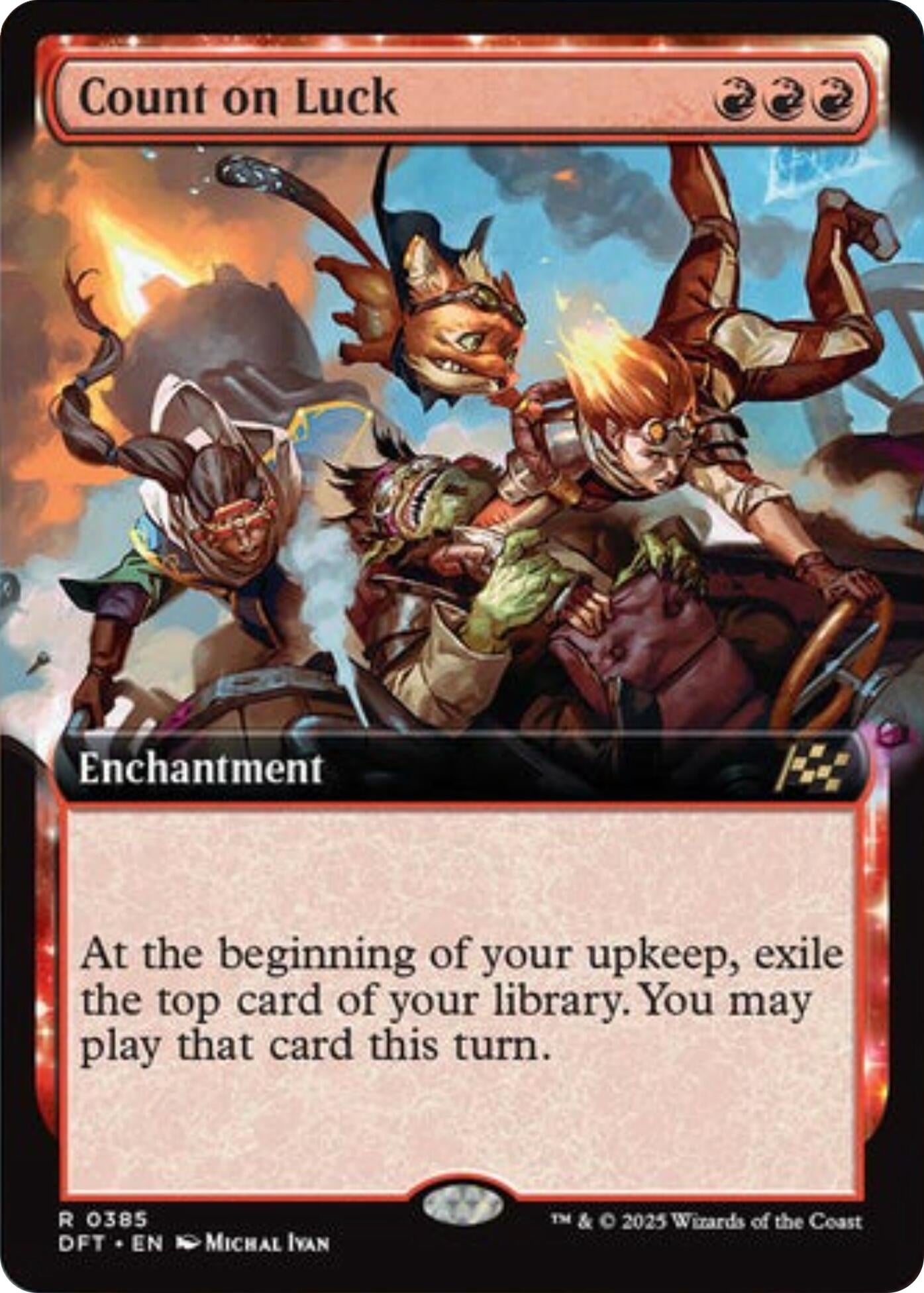 Image for Count on Luck (Extended Art) (385) (DFT) - Magic: The Gathering