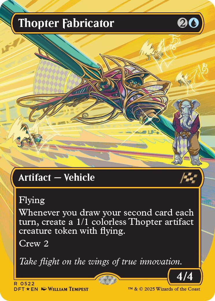 Image for Thopter Fabricator (Borderless) (First-Place Foil) (522) (DFT) - Magic: The Gathering