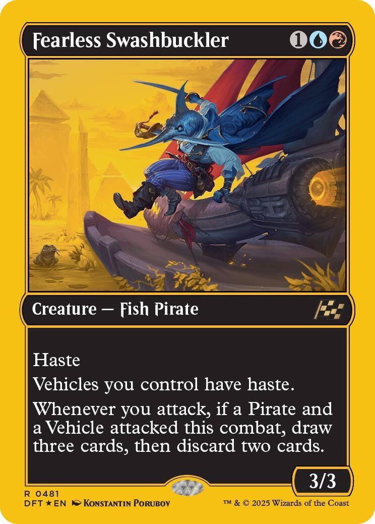 Image for Fearless Swashbuckler (First-Place Foil) (481) (DFT) - Magic: The Gathering