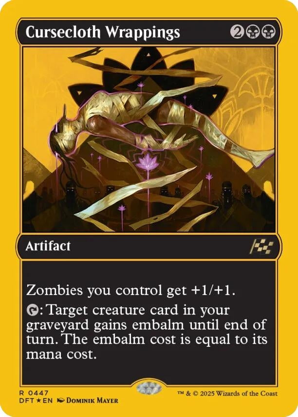Image for Cursecloth Wrappings (First-Place Foil) (447) (DFT) - Magic: The Gathering