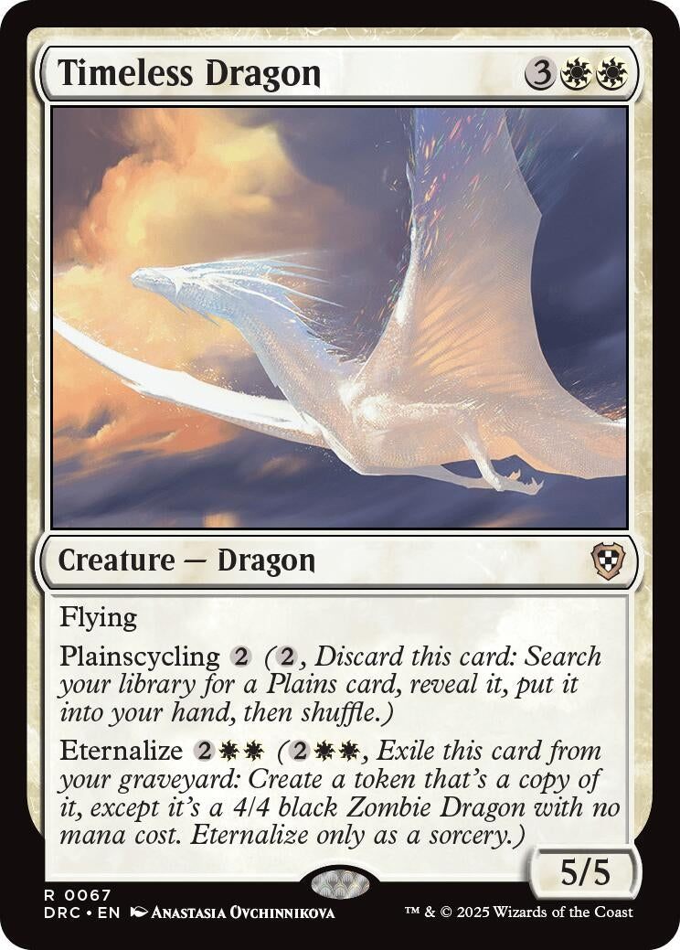 Image for Timeless Dragon (67) (DRC) - Magic: The Gathering