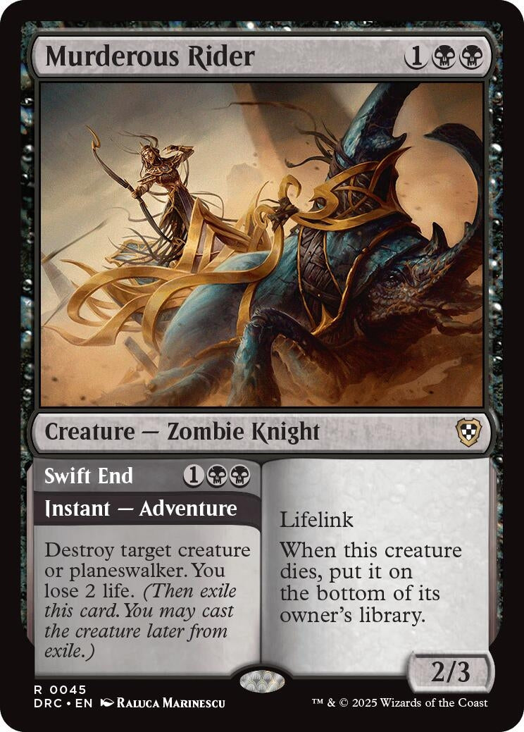 Image for Murderous Rider (45) (DRC) - Magic: The Gathering