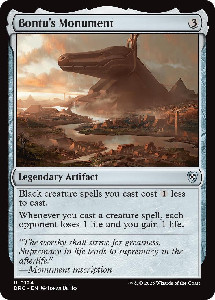 Image for Bontu's Monument (124) (DRC) - Magic: The Gathering