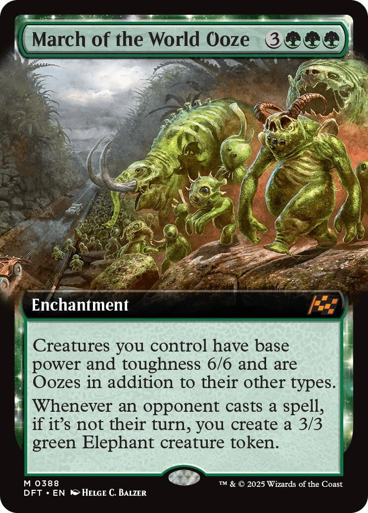 Image for March of the World Ooze (Extended Art) (388) (DFT) - Magic: The Gathering