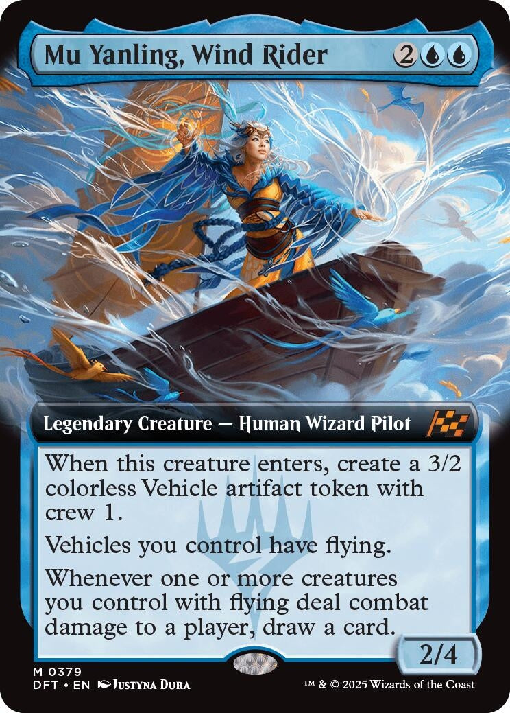 Image for Mu Yanling, Wind Rider (Extended Art) (379) (DFT) - Magic: The Gathering