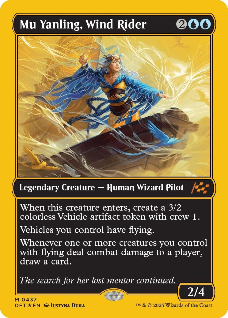 Image for Mu Yanling, Wind Rider (First-Place Foil) (437) (DFT) - Magic: The Gathering